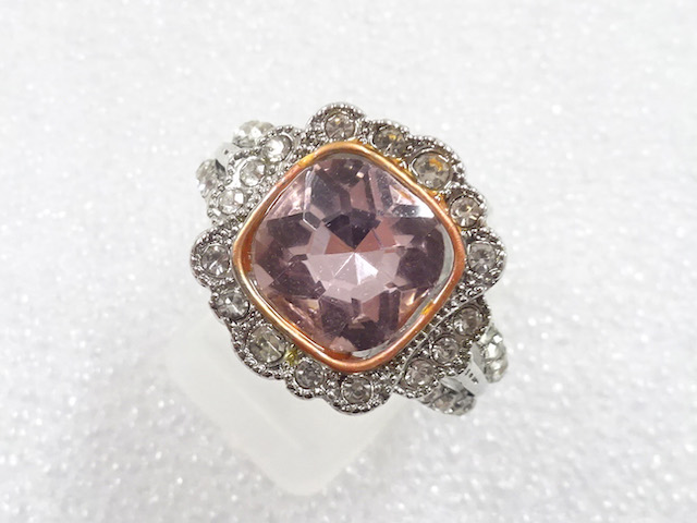 JAPANESE KIMONO / ANTIQUE COLORED STONE RING (SIZE 23)